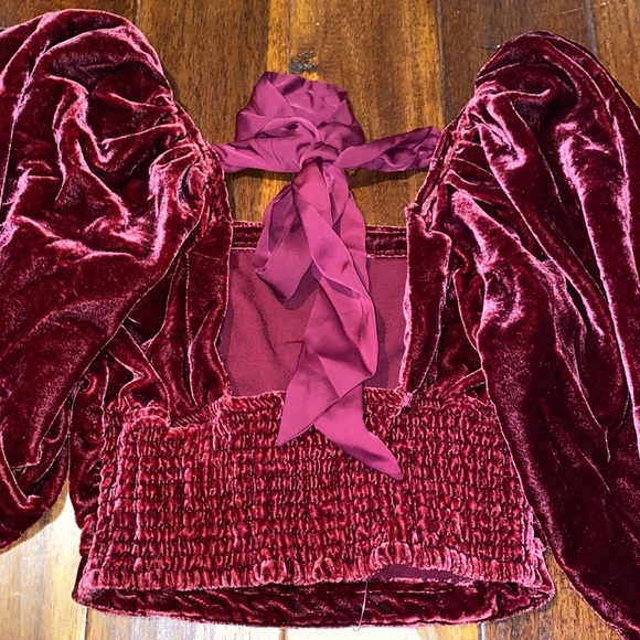 Free People Velvet Open Back Top - Picture 9 of 9